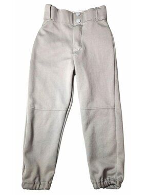 Boy's Adams Youth Small Light Grey Baseball Pants Sports Wear 100% Polyester